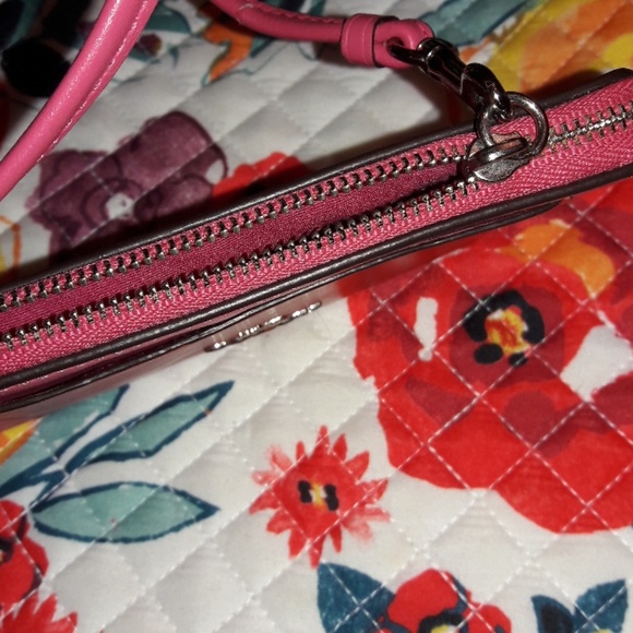 Coach Wristlet Wallet Pink and Red - Picture 6 of 7